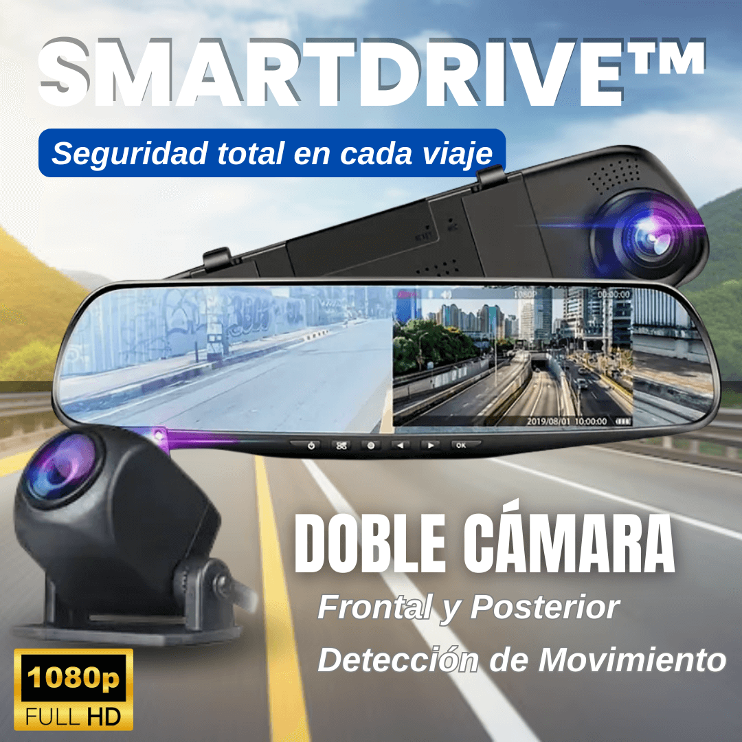 SmartDrive™ | ESPEJO RETROVISOR CON DOBLE CAMARA FRONTAL Y REVERSO